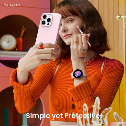 iPhone 16 Pro Hülle Silikon 6,3 Zoll flüssiges Silikon Rosa
