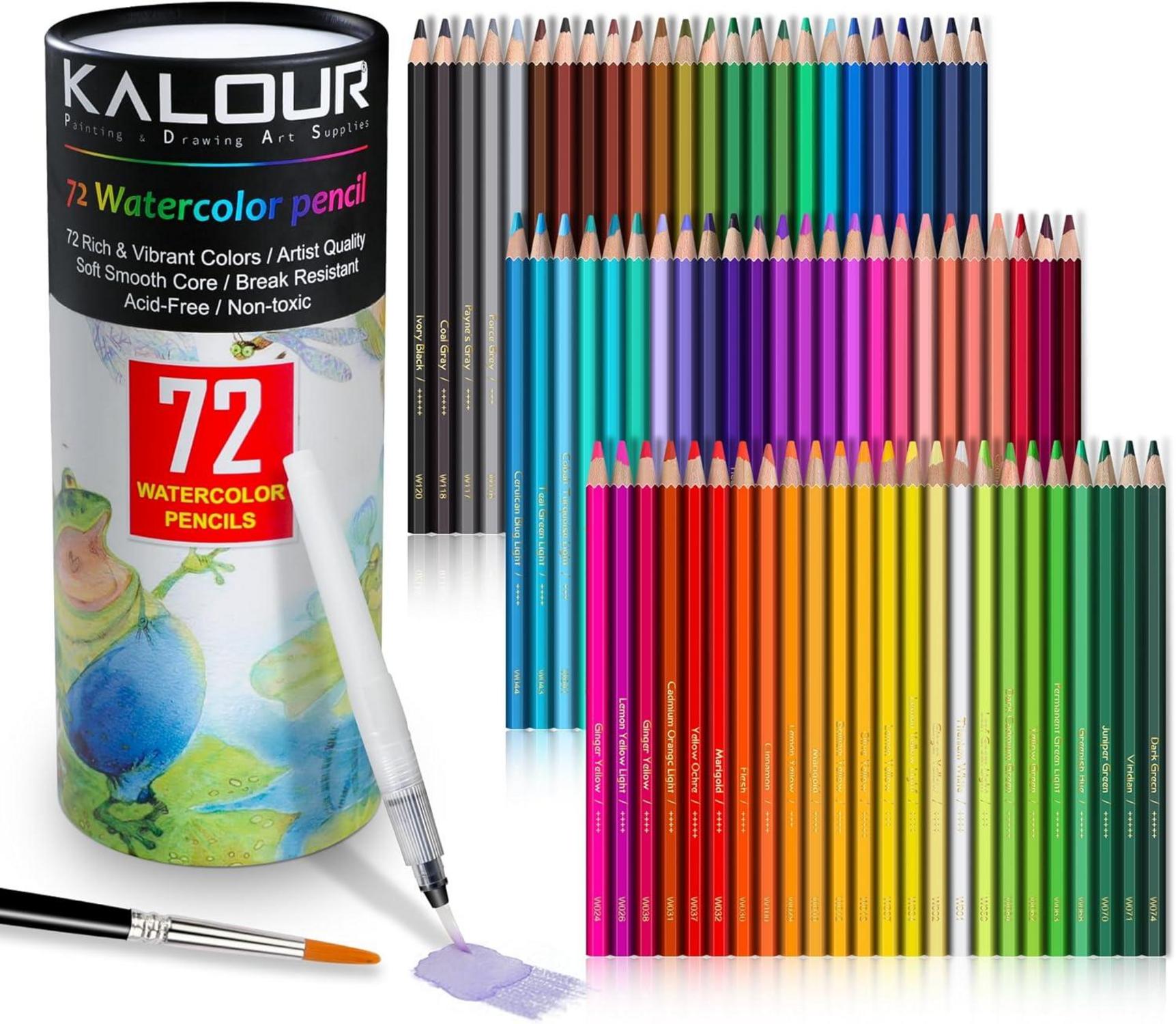 Aquarellstifte Set 72 Farben für Künstler mit Nass und