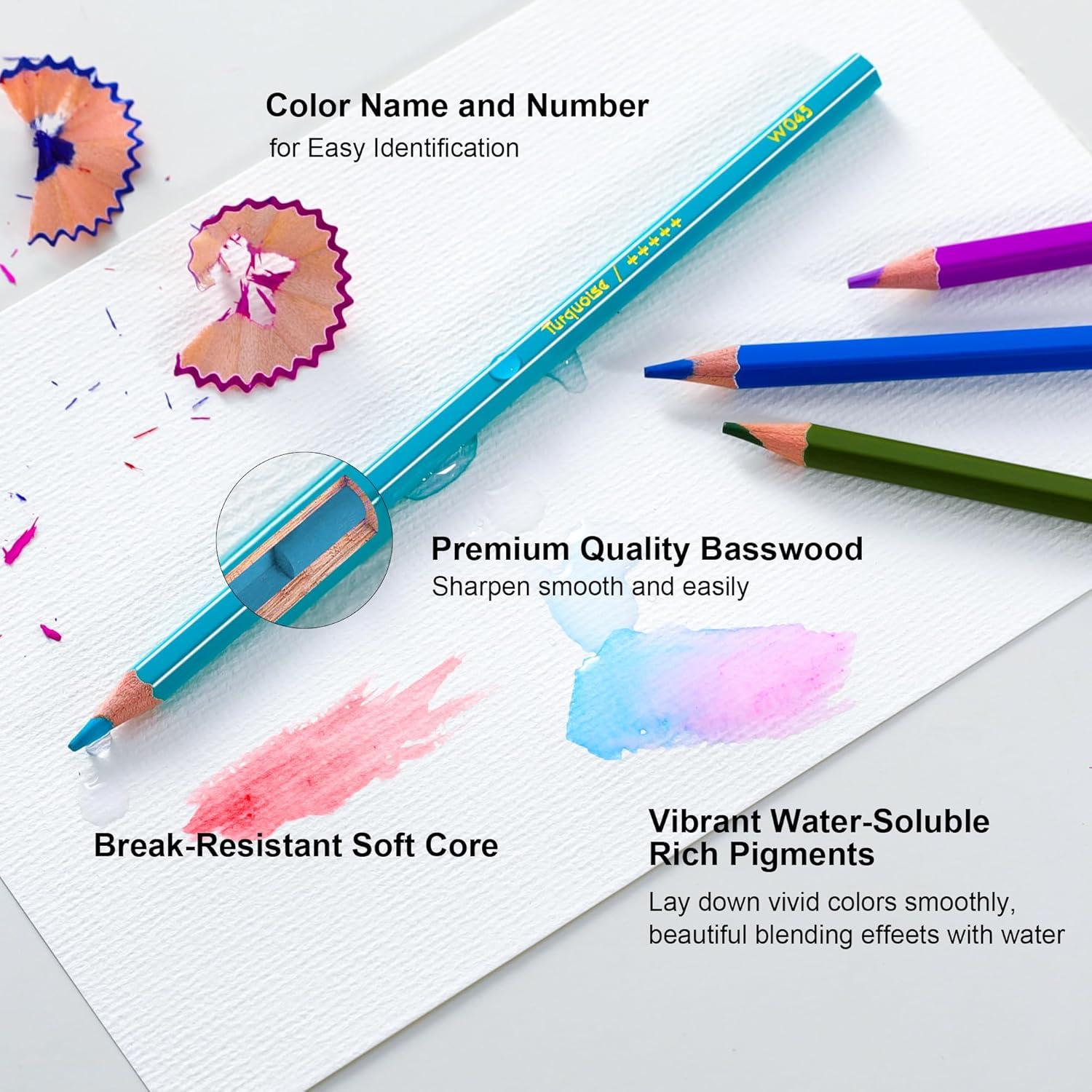 Aquarellstifte Set 72 Farben für Künstler mit Nass und