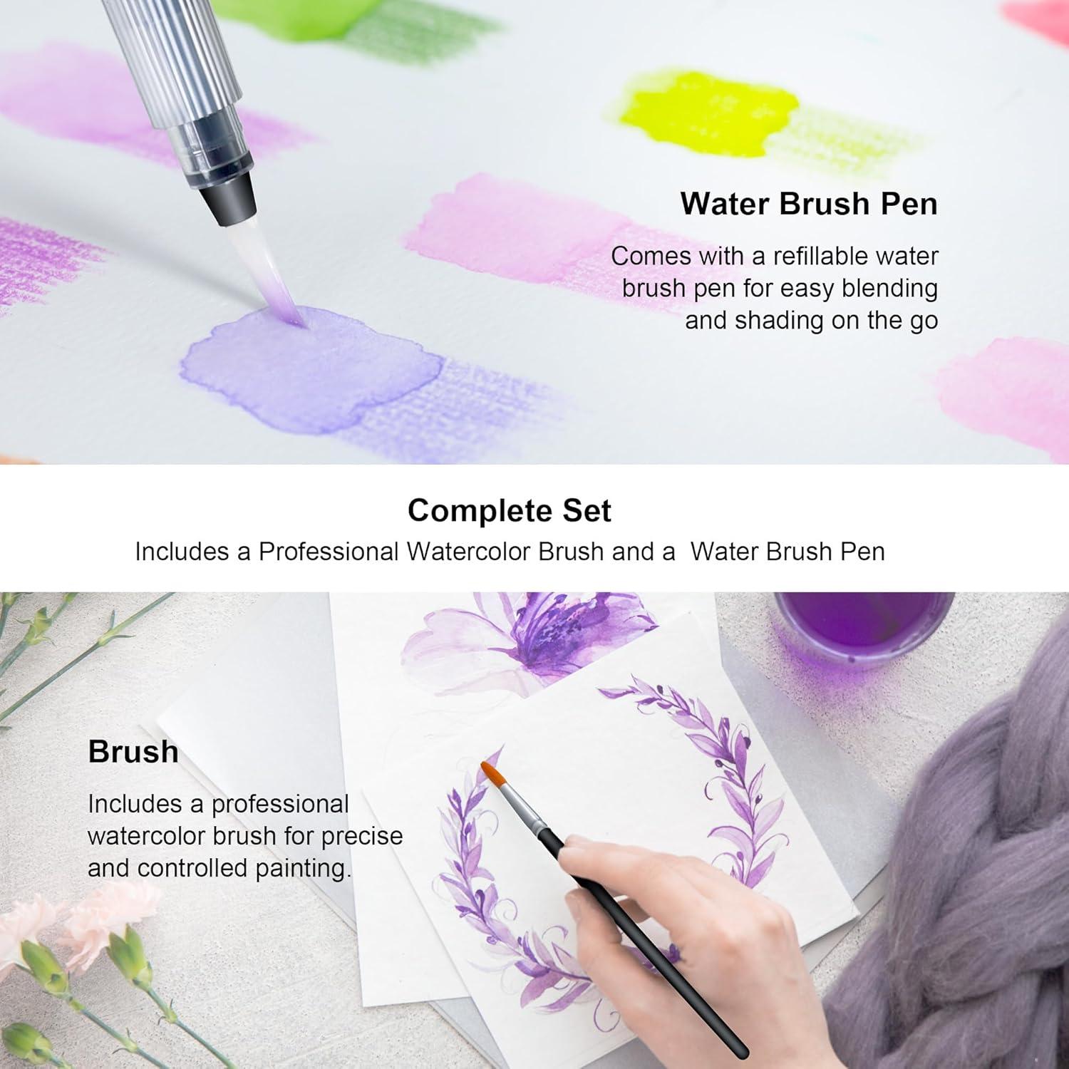 Aquarellstifte Set 72 Farben wasserlöslich für Künstler Malbücher