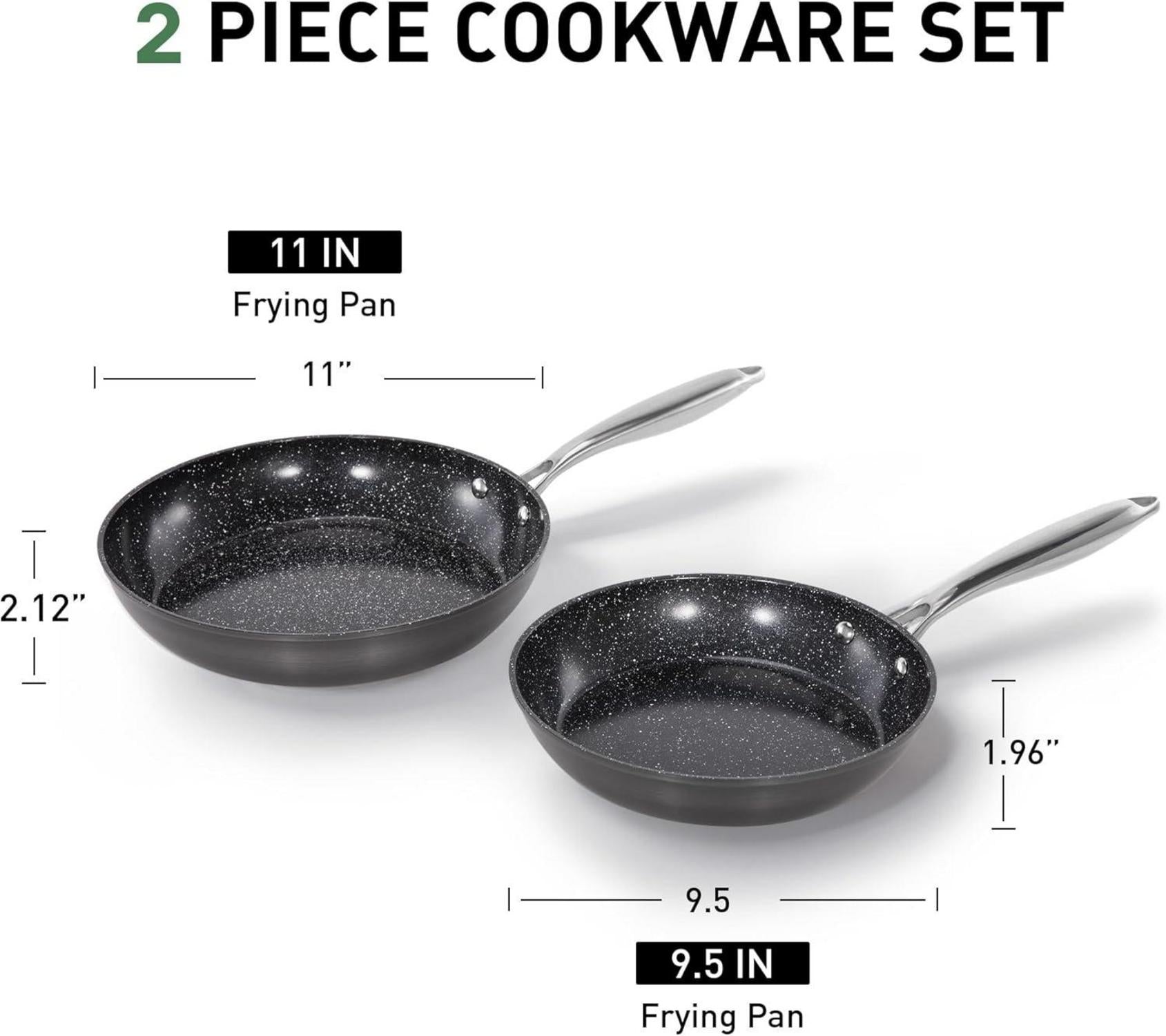 Keramik-Induktions-Pfannenset 24 und 28 cm PTFE-frei