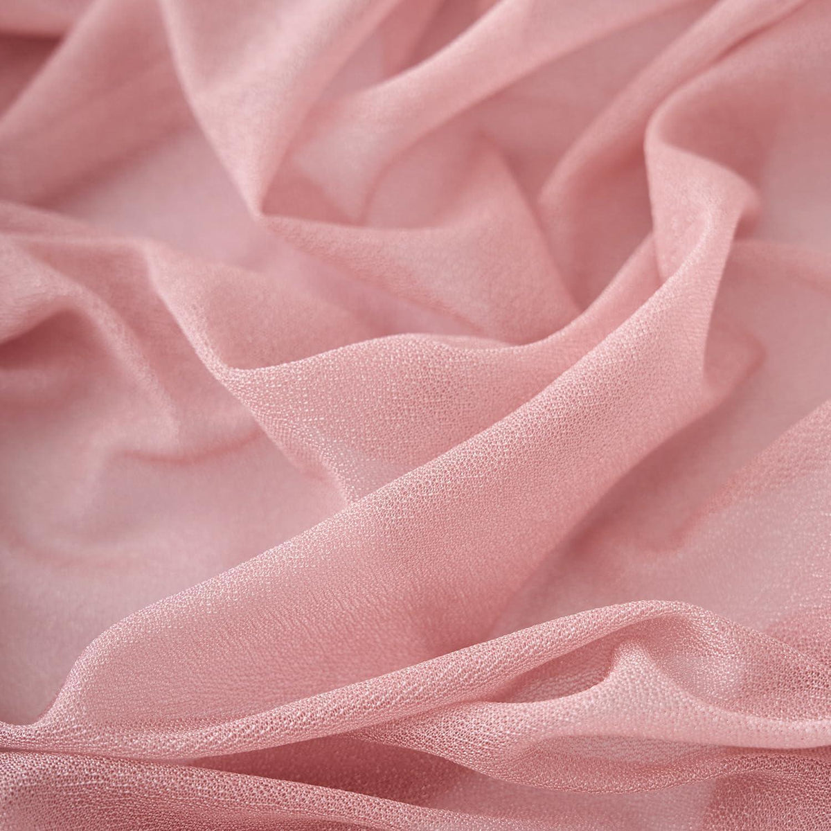 Altrosa Tischläufer Chiffon 77x300cm - 2er Set Boho Hochzeit Deko
