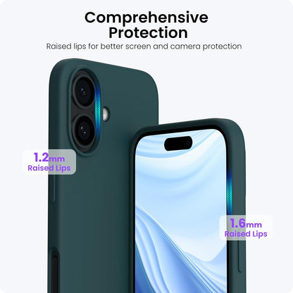 ORNARTO iPhone 16 Plus Hülle Silikon 6,7 Zoll Kratzfeste Olivgrün