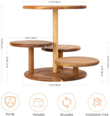 4-stöckige Etagere Holz Cupcake Tortenständer Hochzeit Party