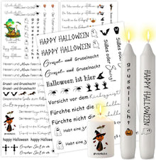 Kerzentattoos Halloween Deko Kerzensticker Kürbis DIY Geschenk