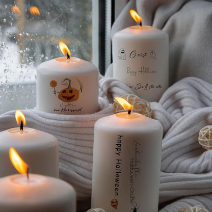 Kerzentattoos Halloween Deko Kerzensticker Kürbis DIY Geschenk