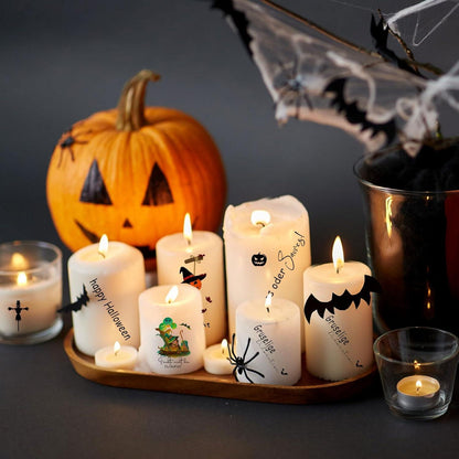 Kerzentattoos Halloween Kürbis DIY Geschenk Set