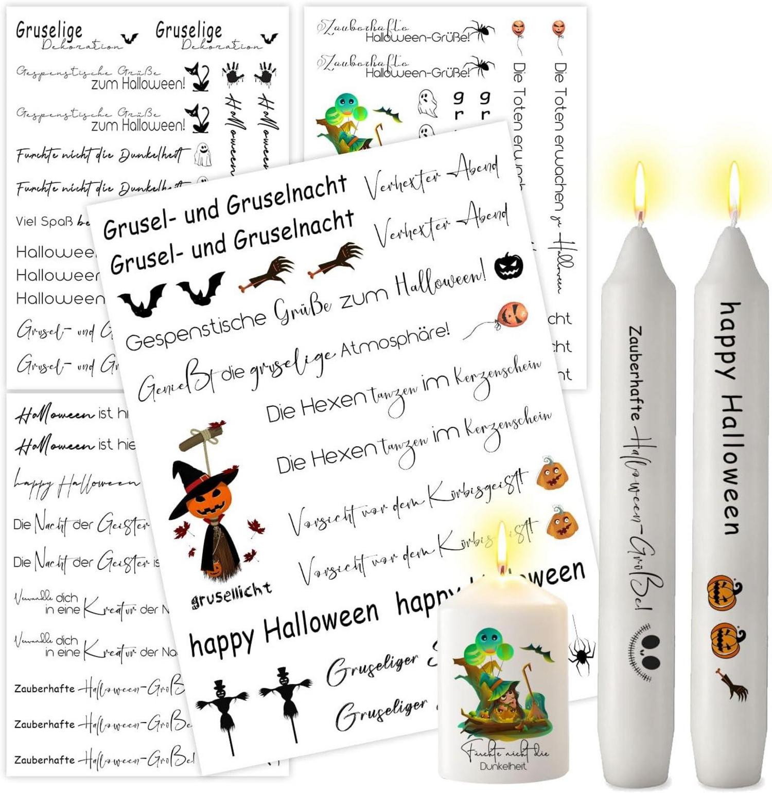 Kerzentattoos Halloween Deko Sticker Kürbis DIY Geschenk