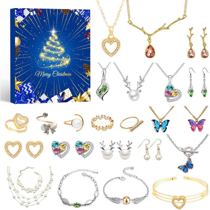 Adventskalender 2024 Frauen Schmuck Set mit 24
