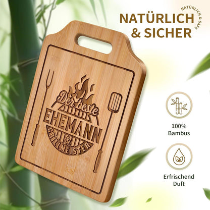 Giftasy Bambus Schneidebrett - Geschenk für