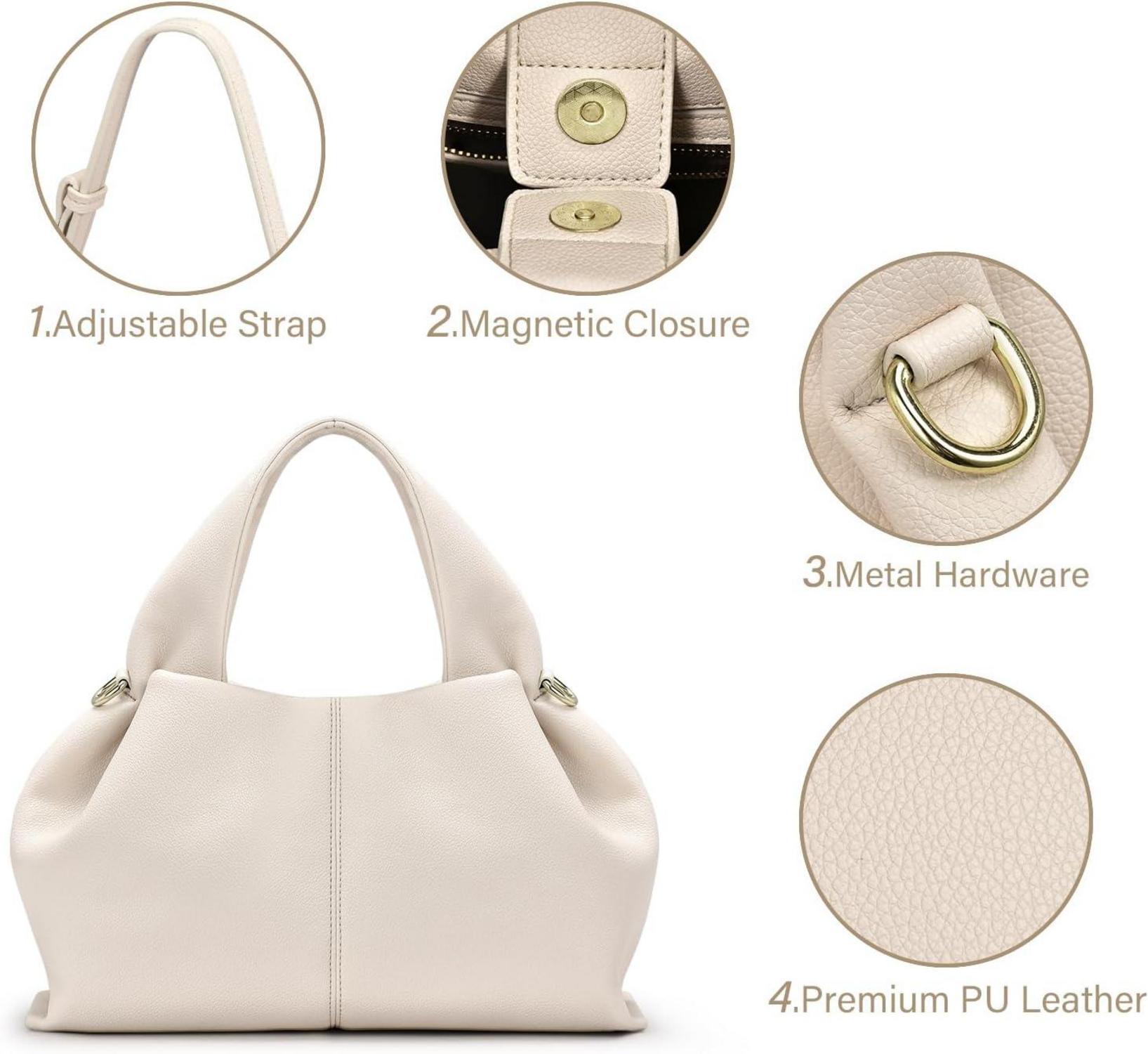 Modische Damen Umhängetasche PU Leder Schultertasche Cloud Clutch Bag