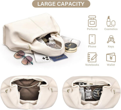 oscaurt Knödel Handtasche Damen PU Leder Umhängetasche Crossbody Stilvolle Schultertasche