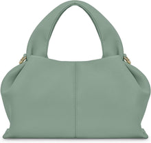 Knödel Handtasche Damen PU Leder Umhängetasche Schwarz