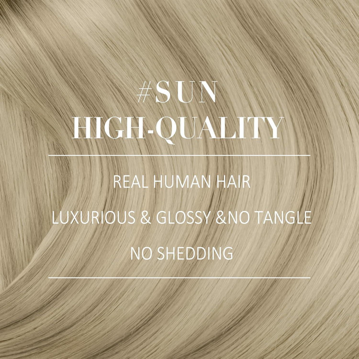 Blond Nanoring Extensions Echthaar Aschblond mit Platinblond 50cm