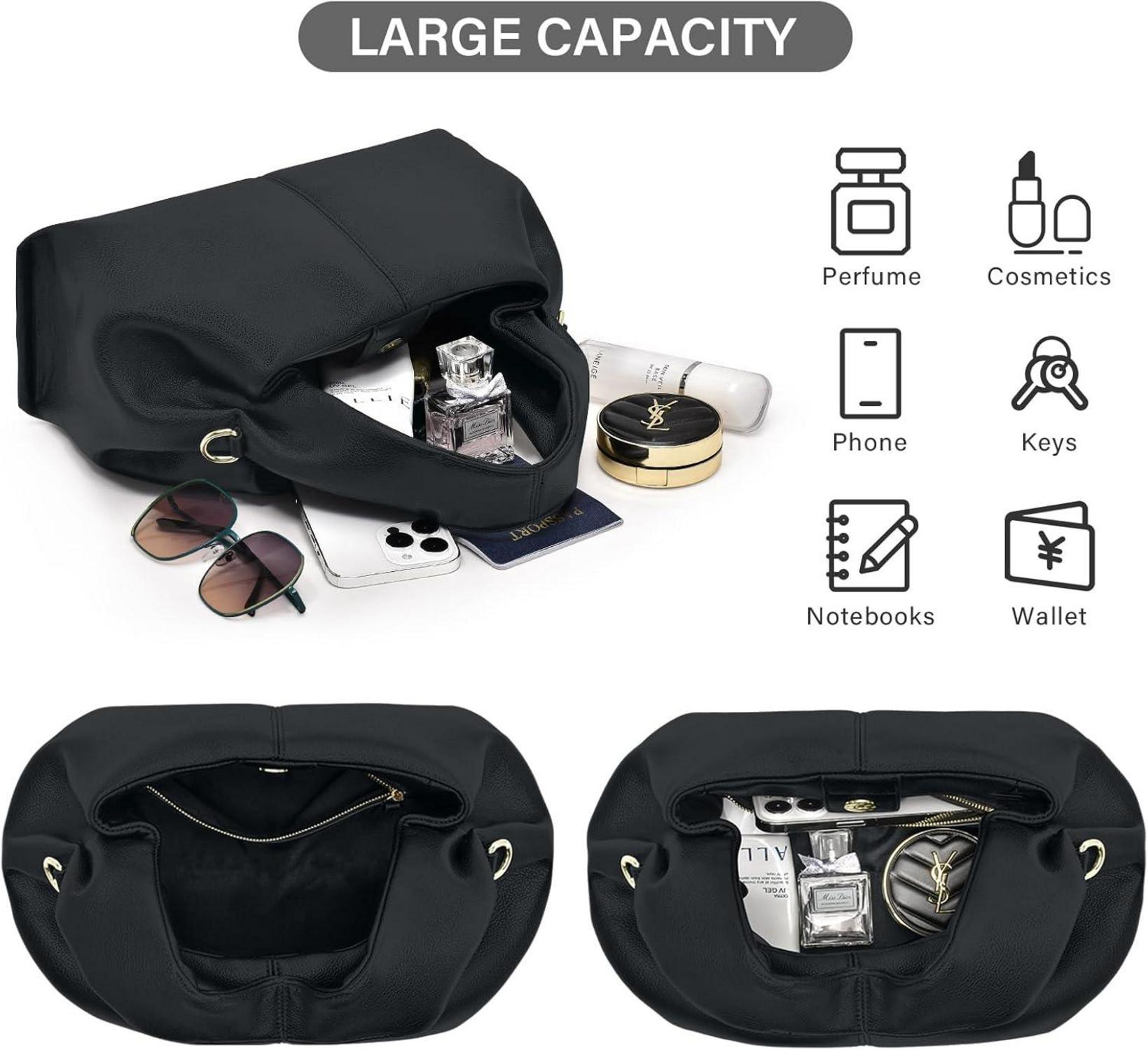 Moderne Damen Umhängetasche PU Leder Handtasche Knödel Design