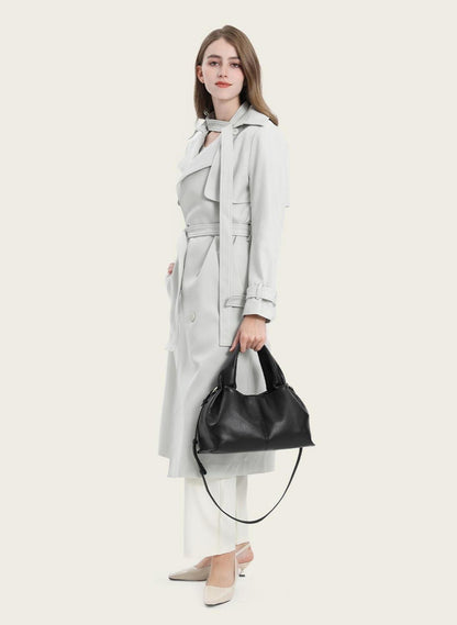 Damen PU Leder Umhängetasche Crossbody Bag Schultertasche Knödel Design