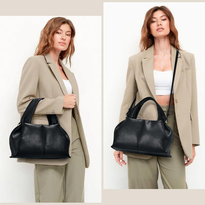 Damen Handtasche Medium Dumpling Crossbody Umhängetasche PU Leder