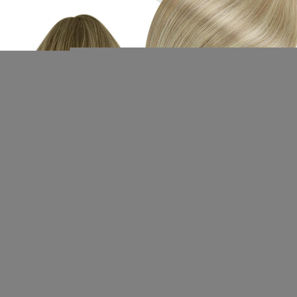 Echthaar Extensions Nanoring Blond 55cm – Aschblond mit Platinblond