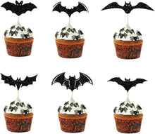 Halloween Fledermaus Cupcake Toppers 24 Stück Food Picks
