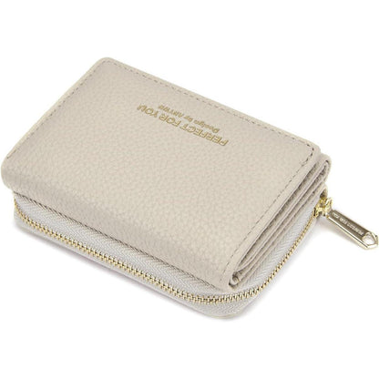 ANYWN Damen Geldbörse klein Münzfach veganes Kunstleder