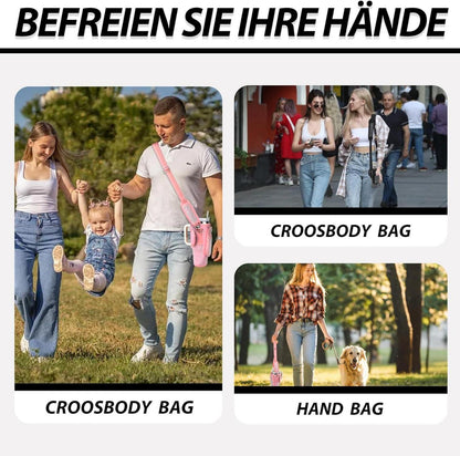 Tasche für Stanley Cup 1,2l Trinkflasche Umhängetasche Schwarz