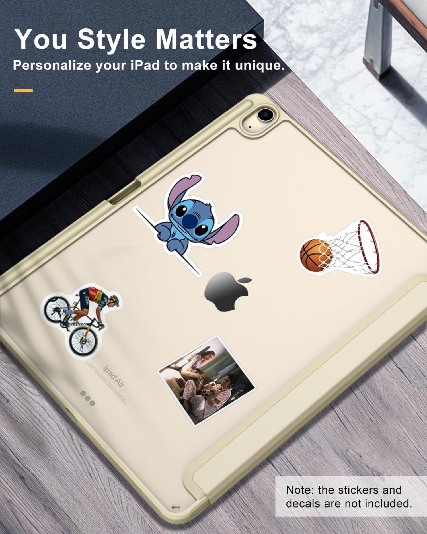 Schutzhülle für iPad Air 13 2024 Stifthalter Transparent Gold