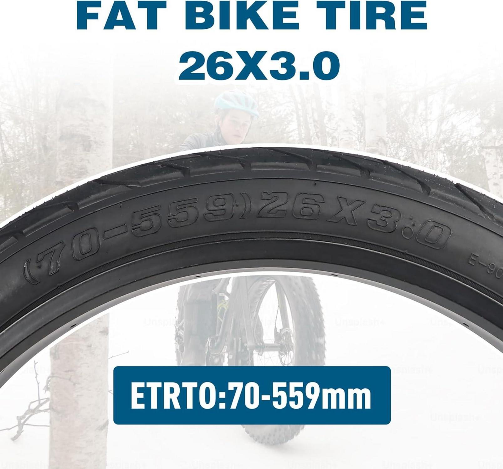 Meghna 26x3.0 E-Bike Fatbike Reifen Mantel 60 TPI faltbar Snow Bike MTBxyz