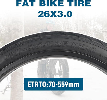 Meghna 26x3.0 E-Bike Fatbike Reifen Mantel 60 TPI faltbar Snow Bike MTBxyz
