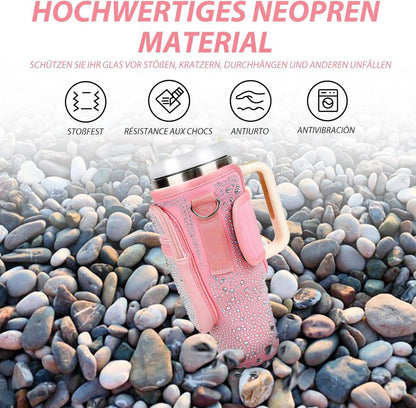 Stanley Cup Zubehör Tasche 40 Oz Umhängetasche für Flasche, Rosa