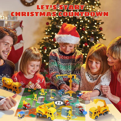 Adventskalender Baufahrzeuge Spielzeug 2024, Kinder Junge
