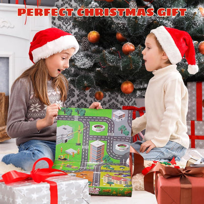 Lupxiu Adventskalender Kinder 2024 Baufahrzeuge Spielzeug 4 5 6 Jahre Jungen Weihnachtskalender 2024 Geschenk Baustellenfahrzeuge Kleine Geschenke