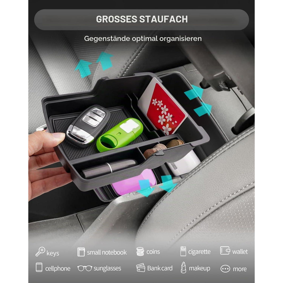 Mittelkonsolen Organizer für Hyundai Kona SX2 2024-2026
