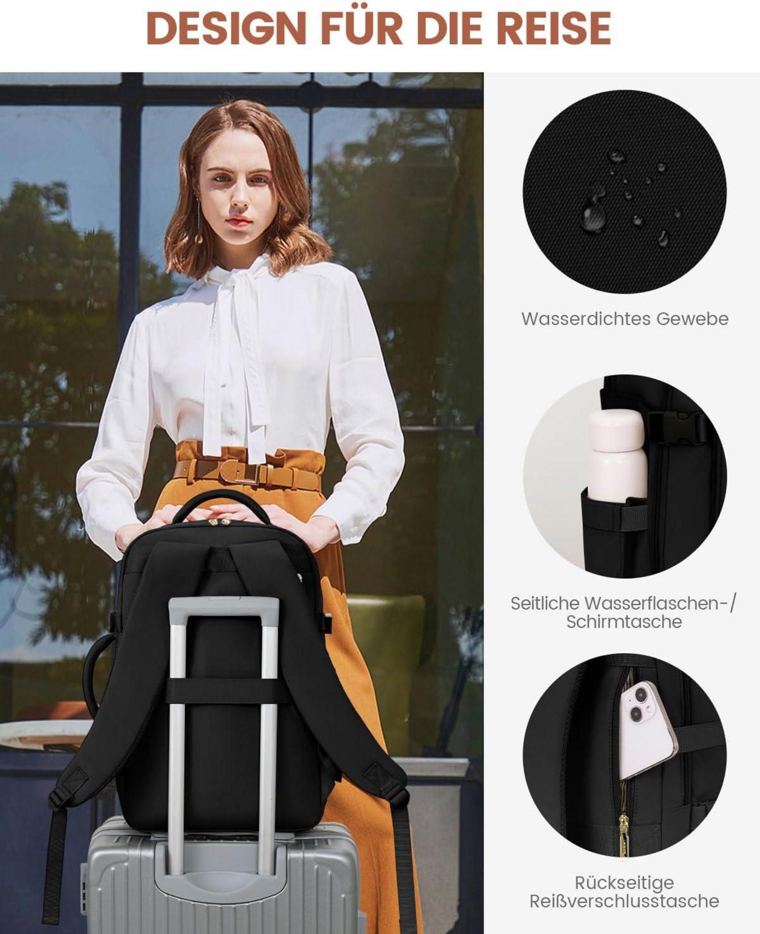 Handgepäck Rucksack 40L Reiserucksack 17 Zoll Laptop Carry On Luggage