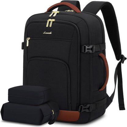 Handgepäck Reiserucksack 40L für 17 Zoll Laptop Schwarz