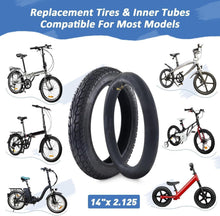 2er-Pack MEGHNA 14x2.125 E-Bike Reifen und Schlauch Set