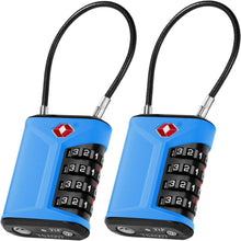 TSA Kofferschloss 4 Stellig Zelt Gepäck Kabel Reiseschloss (2