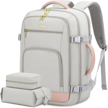 Handgepäck Rucksack 40L für Reise mit Laptopfach Grau