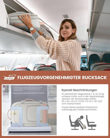 Handgepäck Rucksack 40L Reiserucksack Damen 17 Zoll Laptop