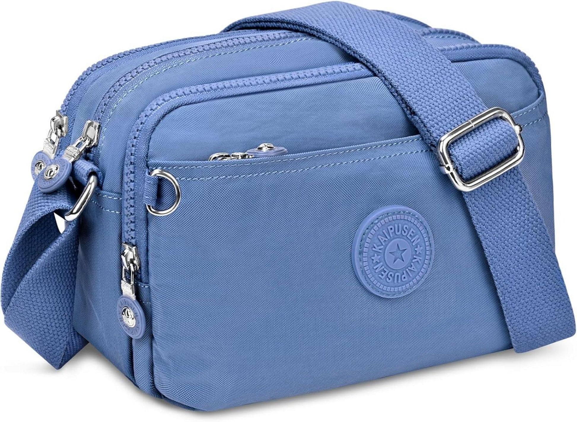 Umhängetasche Damen Nylon Wasserdicht Crossbody Bag mit 10 Taschen