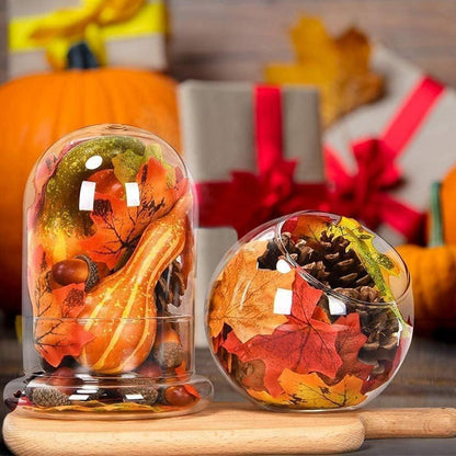 Herbst Dekoration Set 88tlg. Kürbis Ahornblätter Eicheln Tannenzapfen