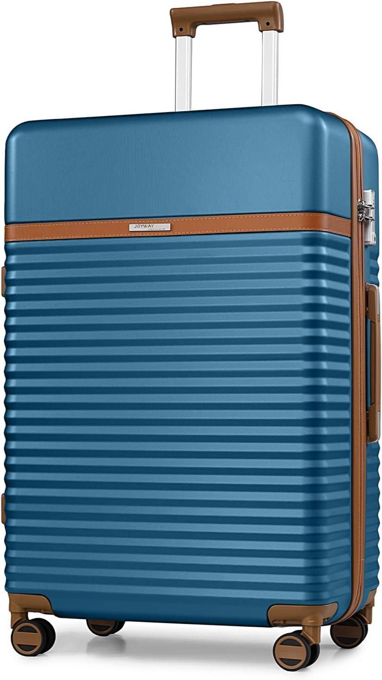 Hartschalen Koffer Groß mit 4 Rollen TSA Schloss ABS 48x30x76cm Blau