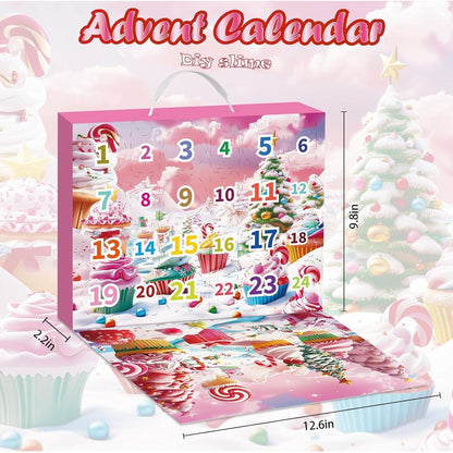 DIY Schleim Adventskalender 2024 für Kinder Fluffy Crystal