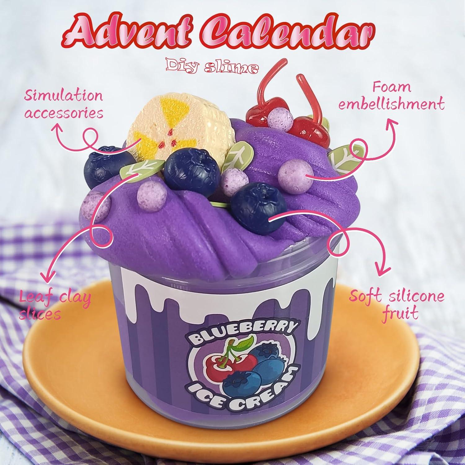 DIY Slime Adventskalender 2024 Kinder Weihnachten 24 Tage Countdown