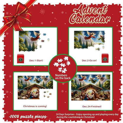 Adventskalender 2024 Kinder Puzzle Weihnachten Countdown