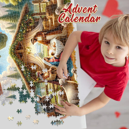 Adventskalender 2024 Kinder Puzzle Weihnachten Spielzeug Jungen Mädchen