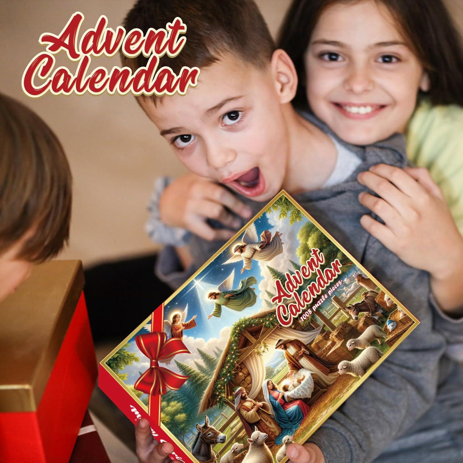 Adventskalender 2024 Kinder 1008 Pcs Puzzle Weihnachtscountdown 24