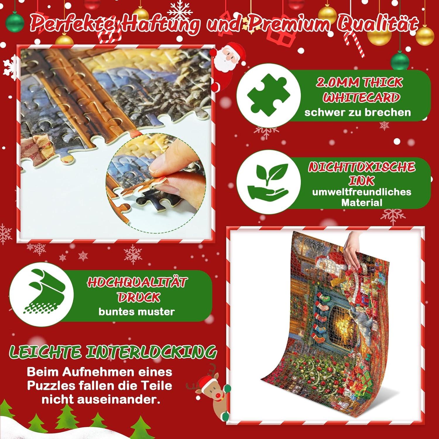 Adventskalender Puzzle 2024 Jigsaw Weihnachten 1008 Teile Mädchen Jungen 70x50cm