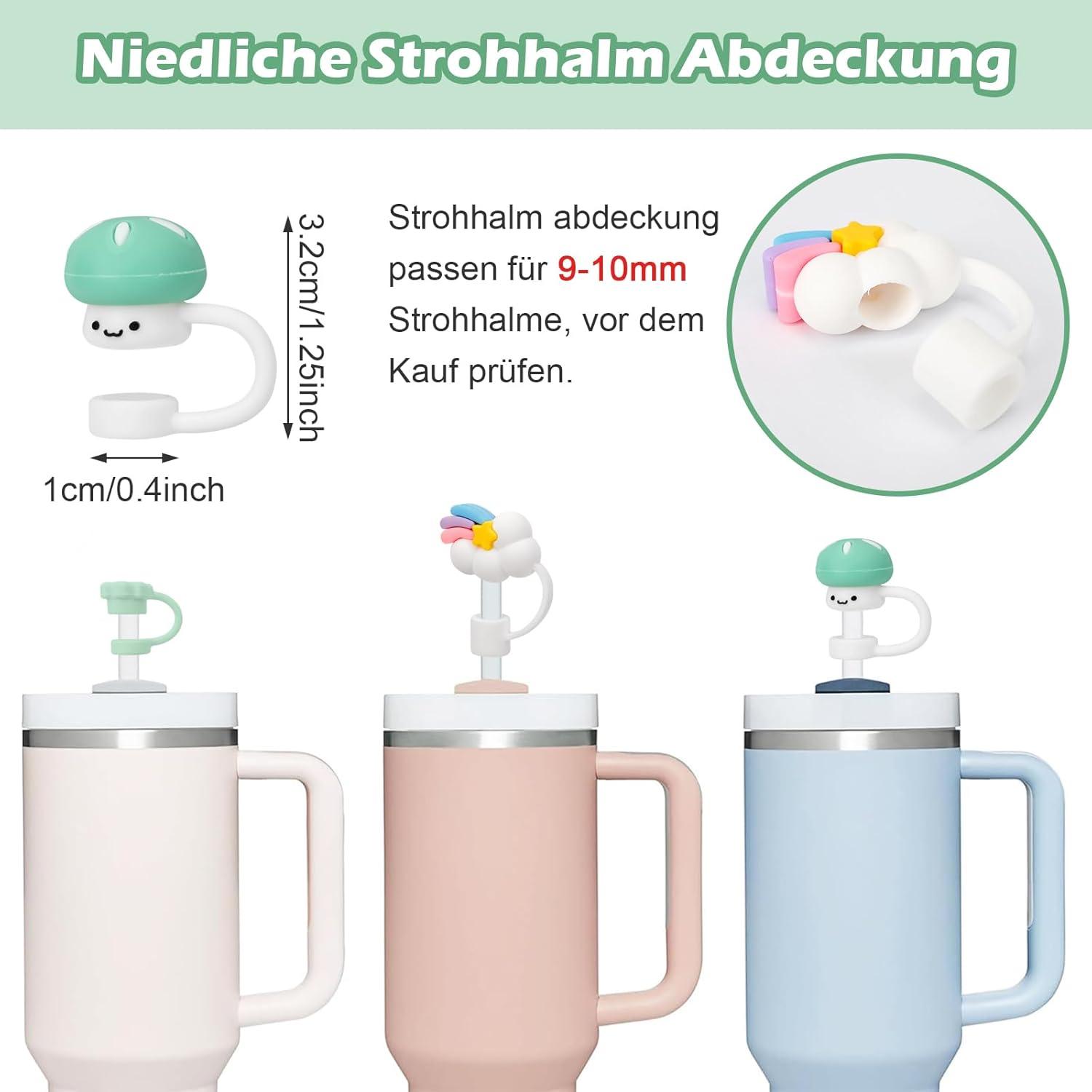 Stanley Cup Zubehör Set, Silikon Stopfen & Strohhalm