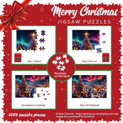 Adventskalender Puzzle Weihnachtscountdown 2024 Mädchen Kinder