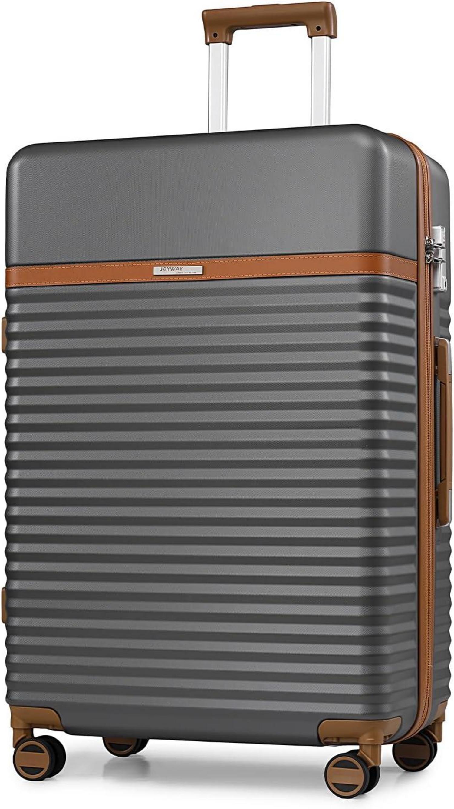 ABS Hartschalen Koffer 4 Rollen TSA Schloss 48x30x76cm 100L Grau XL